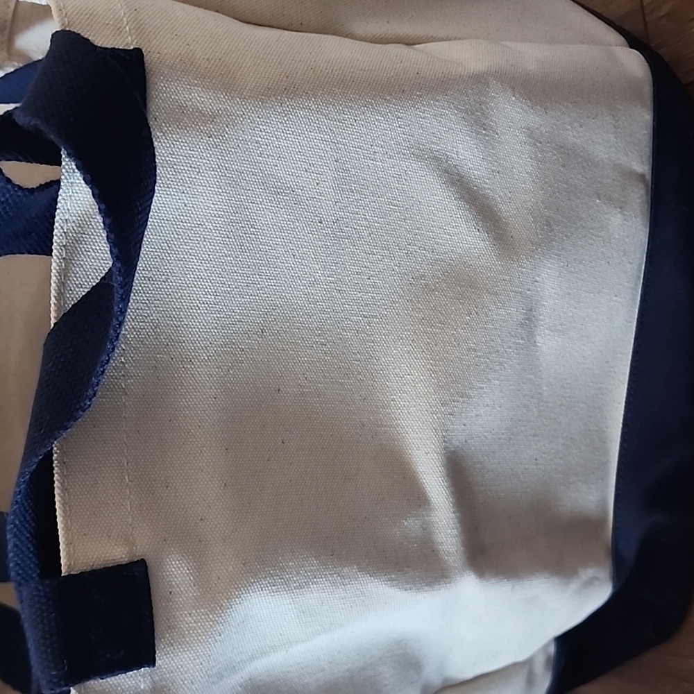 Life Is Good Cream and Navy Canvas Tote Bag - Picture 4 of 8